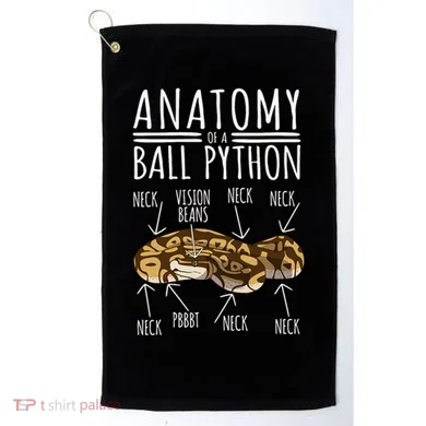 Python Snake Owner Anatomy Of A Ball Python Golf Towel