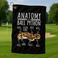 Python Snake Owner Anatomy Of A Ball Python Golf Towel thumb 1