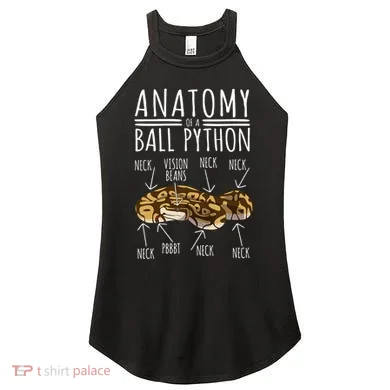 Python Snake Owner Anatomy Of A Ball Python Women's Perfect Tri Rocker Tank