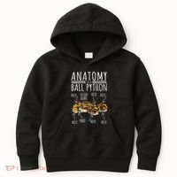 Python Snake Owner Anatomy Of A Ball Python Kids Hoodie thumb 0
