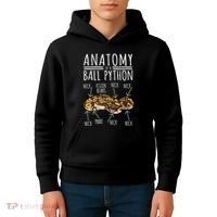 Python Snake Owner Anatomy Of A Ball Python Kids Hoodie thumb 4