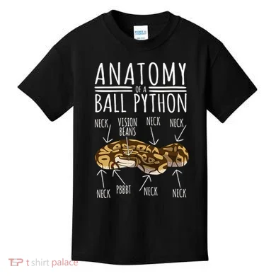 Python Snake Owner Anatomy Of A Ball Python Kids T-Shirt