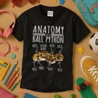 Python Snake Owner Anatomy Of A Ball Python Kids T-Shirt thumb 3