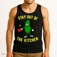 Pickleball Stay Out Of The Kitchen Funny Tank Top thumb 3