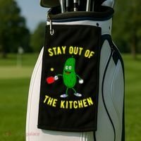 Pickleball Stay Out Of The Kitchen Funny Golf Towel thumb 2