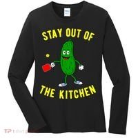 Pickleball Stay Out Of The Kitchen Funny Women's Long Sleeve Shirt thumb 0