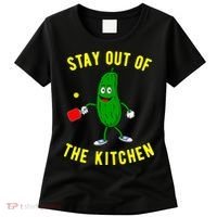 Pickleball Stay Out Of The Kitchen Funny Women's T-Shirt thumb 0