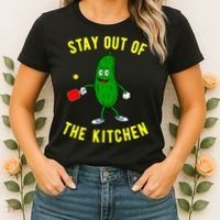 Pickleball Stay Out Of The Kitchen Funny Women's T-Shirt thumb 2