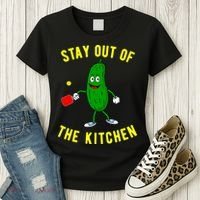 Pickleball Stay Out Of The Kitchen Funny Women's T-Shirt thumb 3