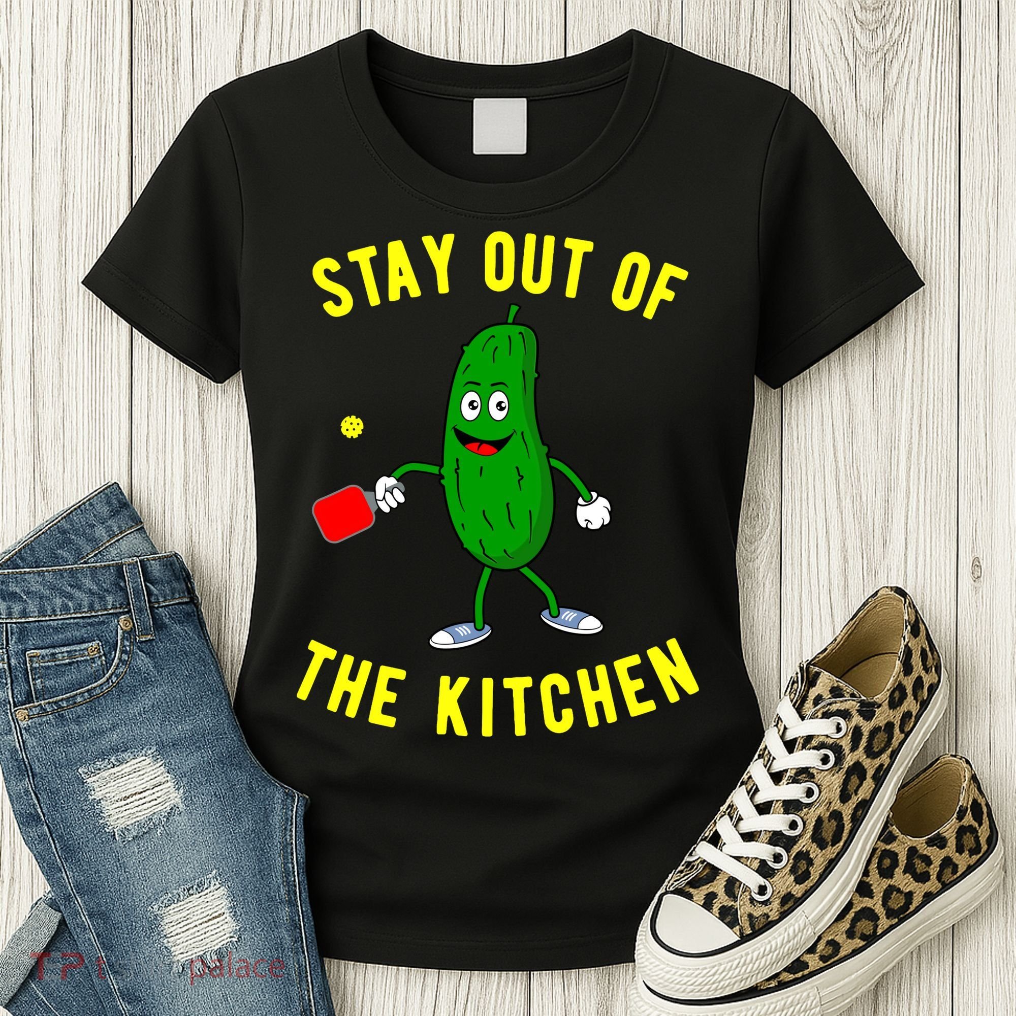 Pickleball Stay Out Of The Kitchen Funny Women's T-Shirt