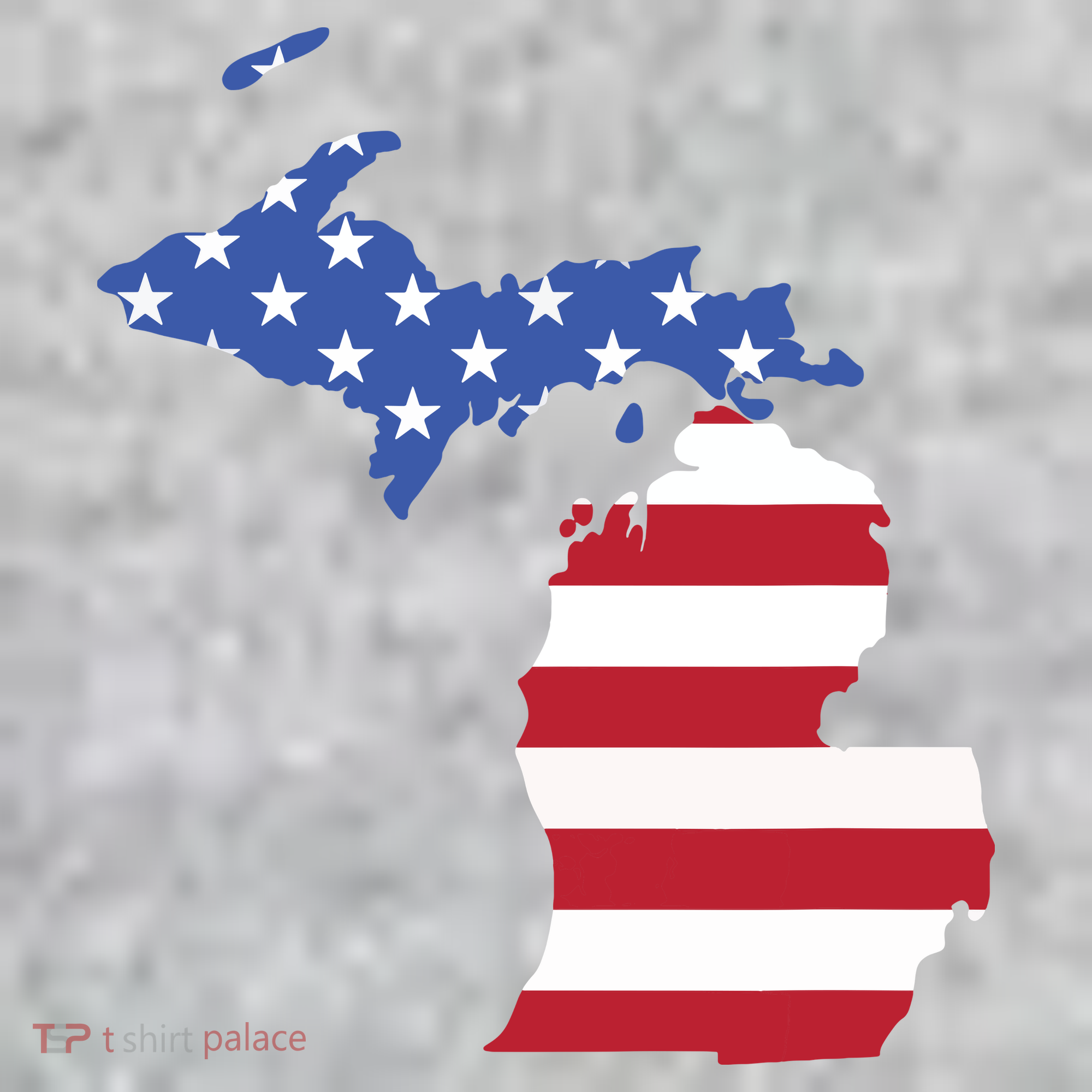 Patriotic State Of Michigan Usa Flag The Baniff Cuffed Pom Beanie