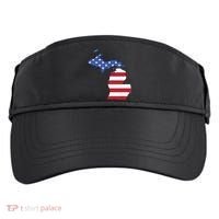Patriotic State Of Michigan Usa Flag Adult Drive Performance Visor thumb 0