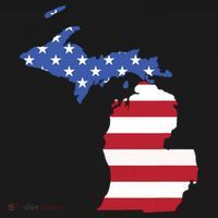 Patriotic State Of Michigan Usa Flag Women's Hoodie thumb 2