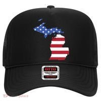 Patriotic State Of Michigan Usa Flag Hat thumb 0