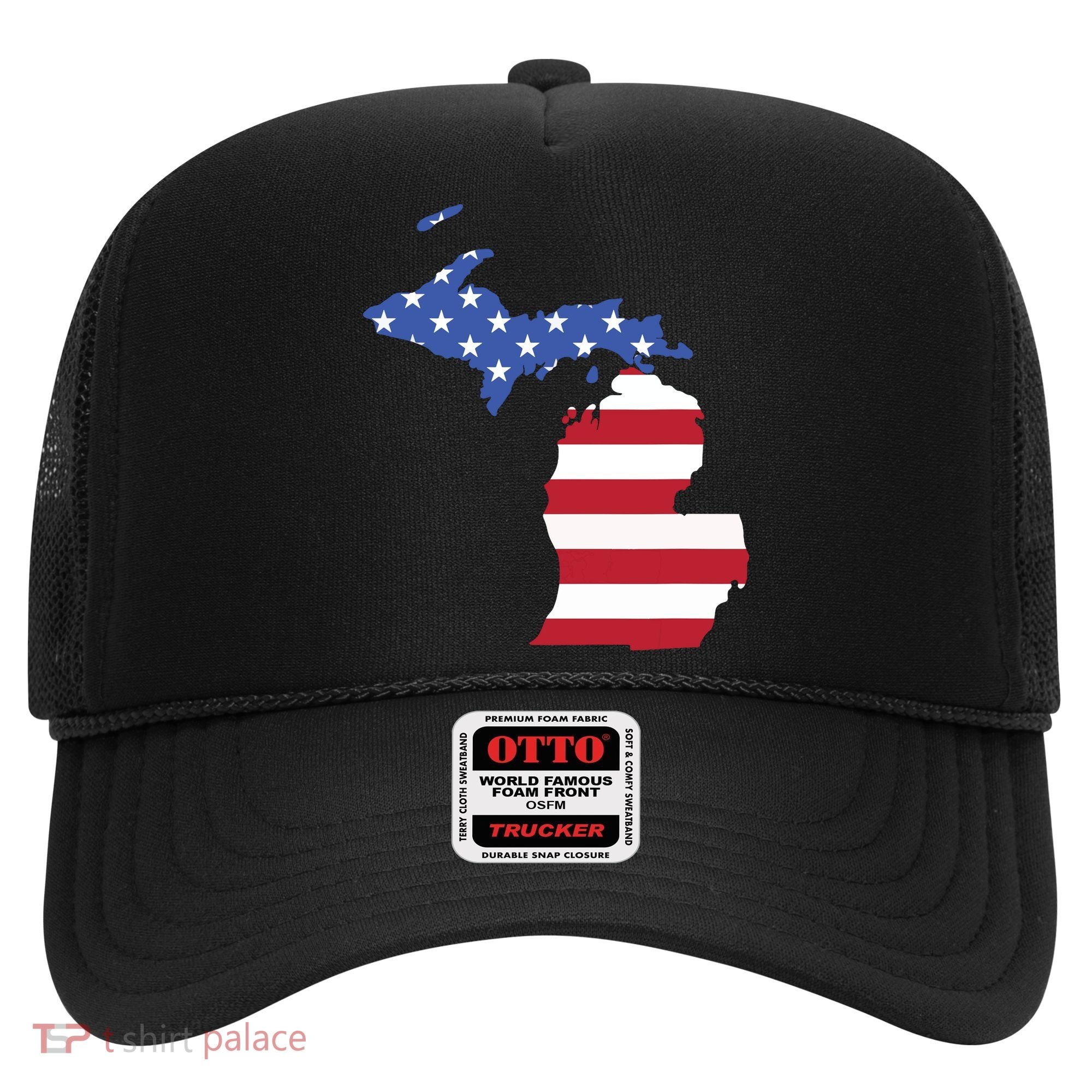 Patriotic State Of Michigan Usa Flag Hat
