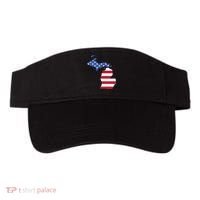 Patriotic State Of Michigan Usa Flag Visor thumb 0