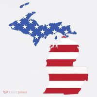 Patriotic State Of Michigan Usa Flag Comfort Colors Garment-Dyed Hooded Sweatshirt thumb 2