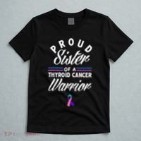 Proud Sister Of A Thyroid Cancer Warrior Thyroid Cancer T-Shirt thumb 5