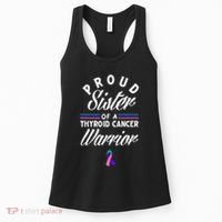 Proud Sister Of A Thyroid Cancer Warrior Thyroid Cancer Women's Tank Top thumb 0