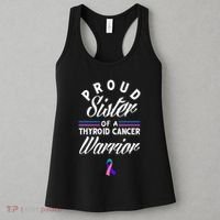 Proud Sister Of A Thyroid Cancer Warrior Thyroid Cancer Women's Tank Top thumb 3