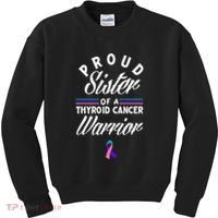 Proud Sister Of A Thyroid Cancer Warrior Thyroid Cancer Kids Sweatshirt thumb 0