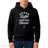 Proud Sister Of A Thyroid Cancer Warrior Thyroid Cancer Kids Hoodie thumb 4