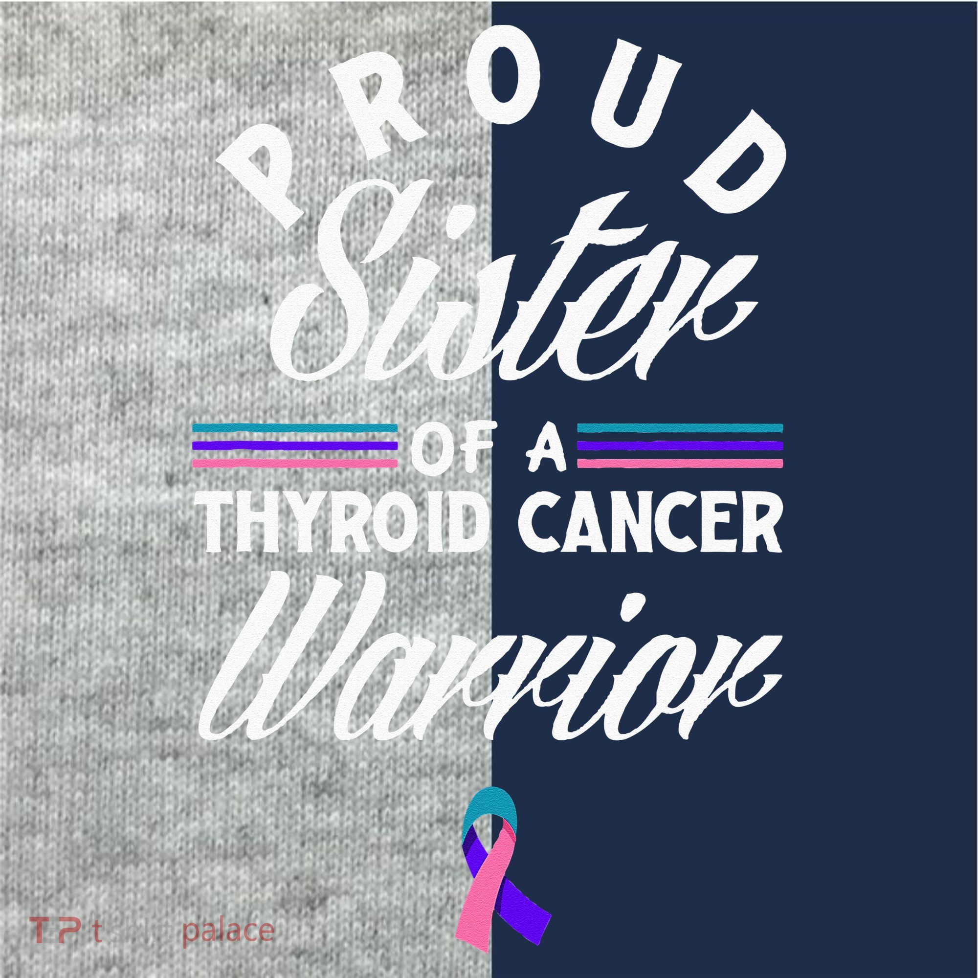 Proud Sister Of A Thyroid Cancer Warrior Thyroid Cancer Kids Colorblock Raglan Jersey