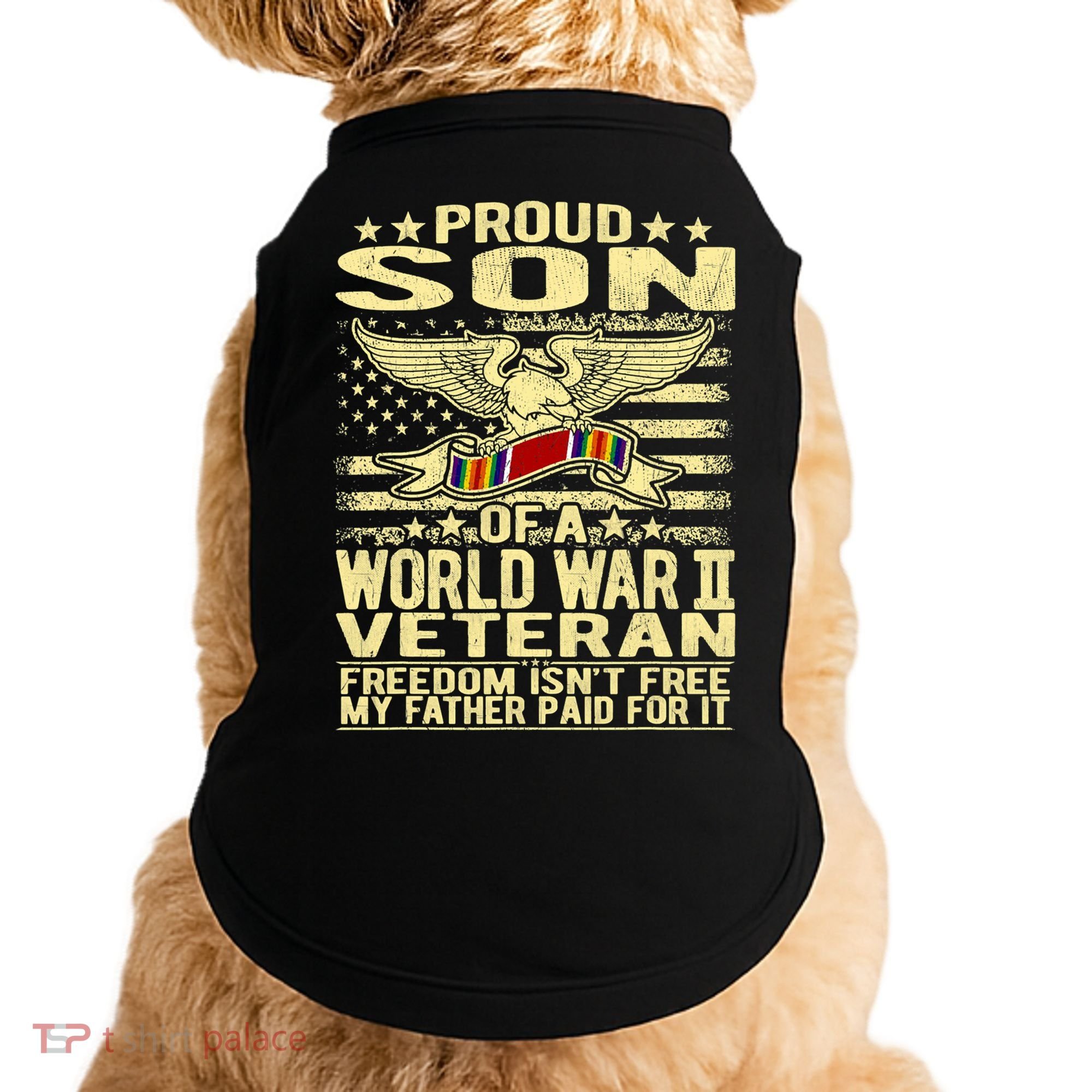 Proud Son Of A World War 2 Veteran Meaningful Gift Doggie Tank