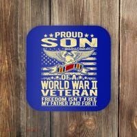 Proud Son Of A World War 2 Veteran Meaningful Gift Coaster thumb 0