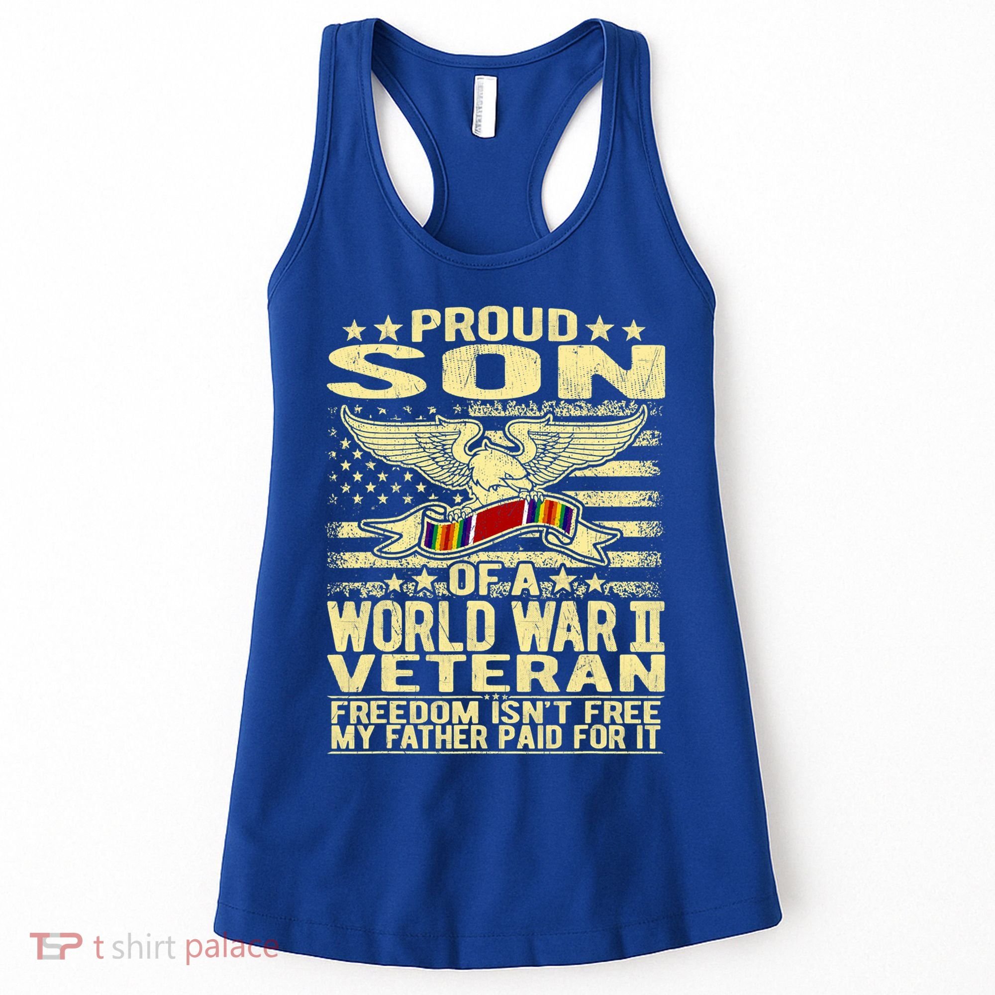 Proud Son Of A World War 2 Veteran Meaningful Gift Women's Tank Top