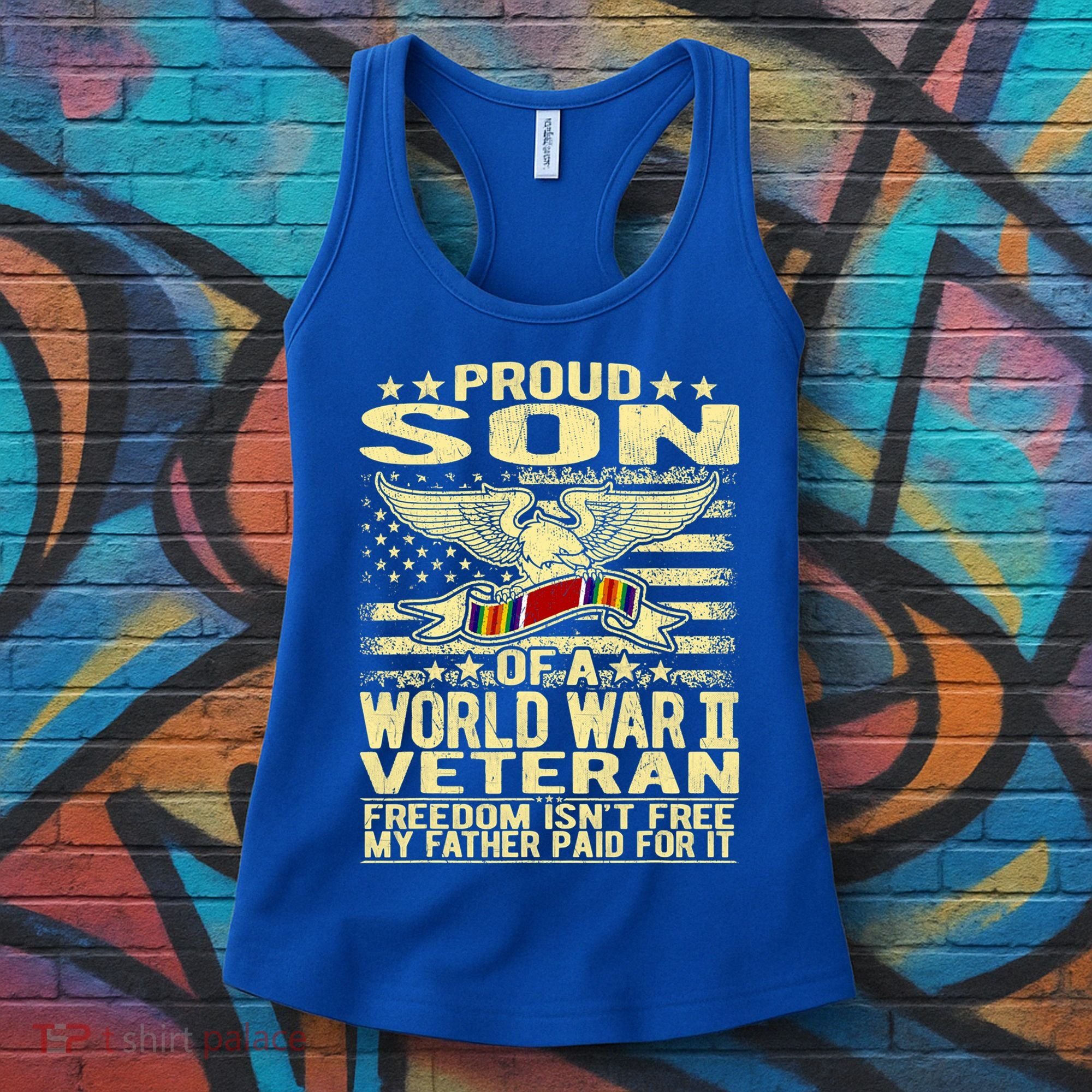 Proud Son Of A World War 2 Veteran Meaningful Gift Women's Tank Top
