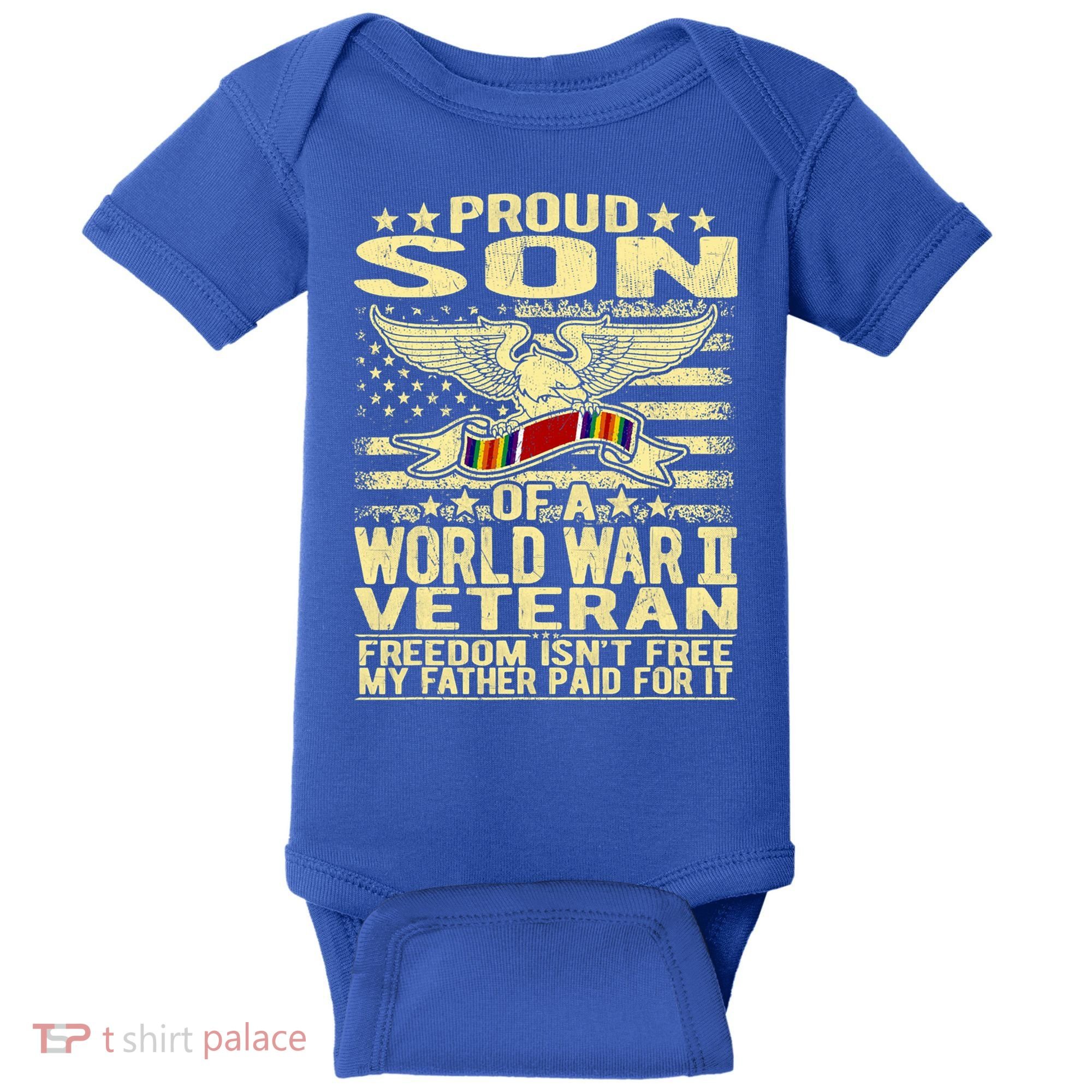 Proud Son Of A World War 2 Veteran Meaningful Gift Baby Bodysuit