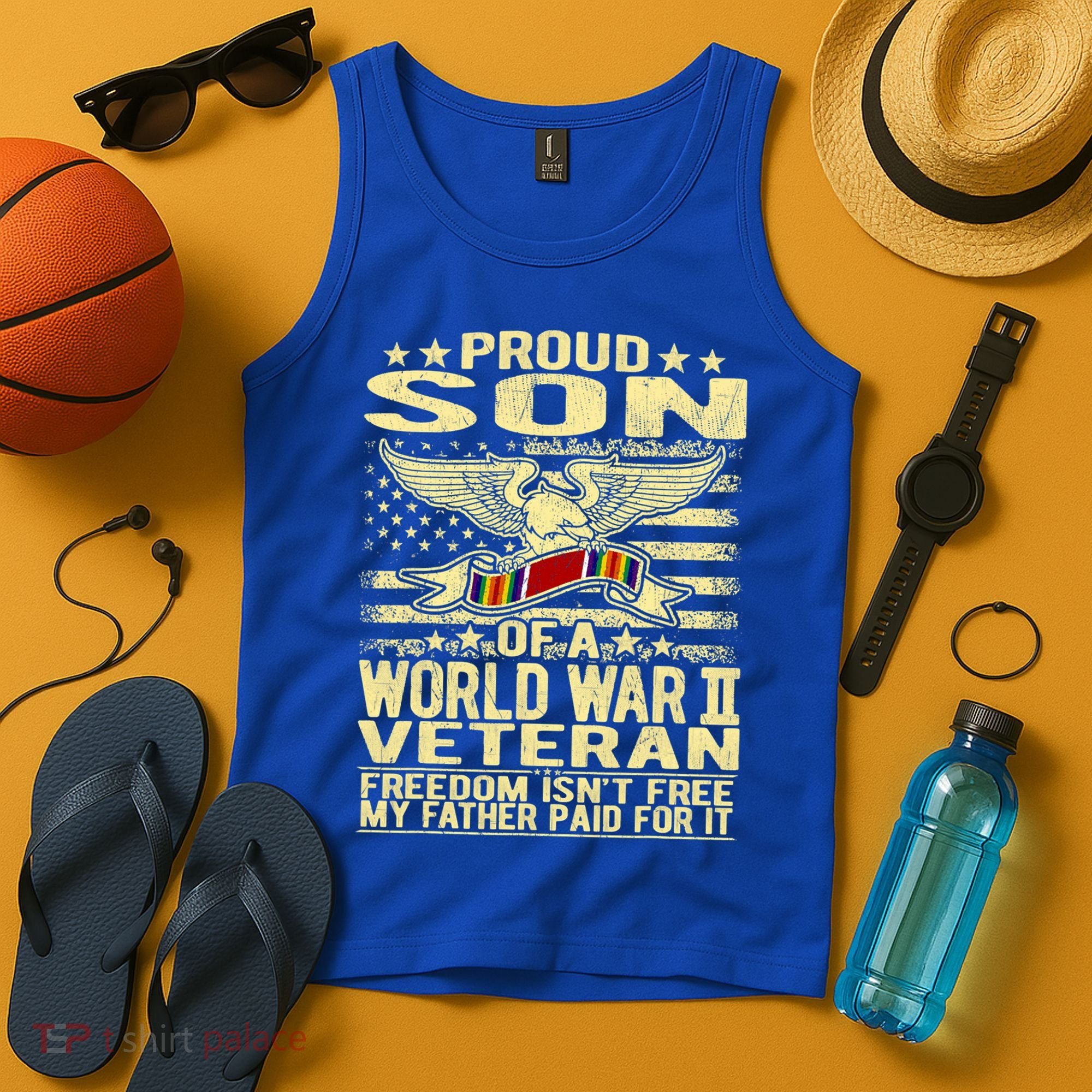 Proud Son Of A World War 2 Veteran Meaningful Gift Tank Top