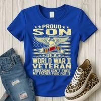 Proud Son Of A World War 2 Veteran Meaningful Gift Women's T-Shirt thumb 3