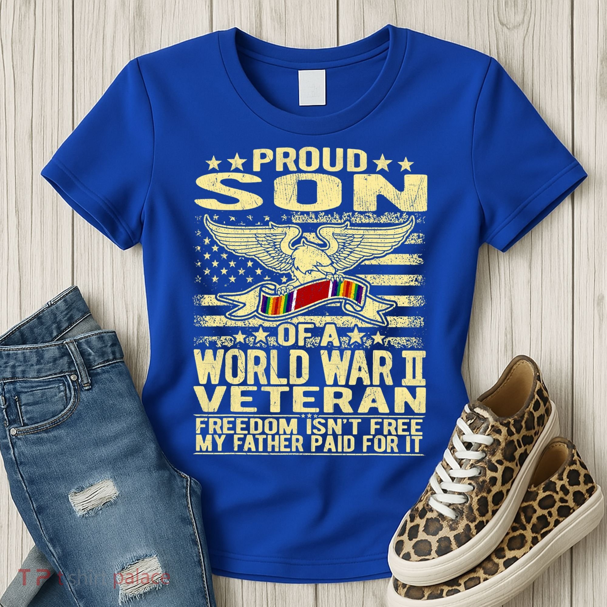Proud Son Of A World War 2 Veteran Meaningful Gift Women's T-Shirt