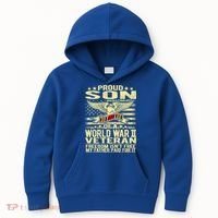 Proud Son Of A World War 2 Veteran Meaningful Gift Kids Hoodie thumb 0