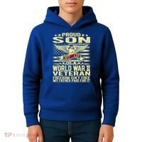 Proud Son Of A World War 2 Veteran Meaningful Gift Kids Hoodie thumb 4