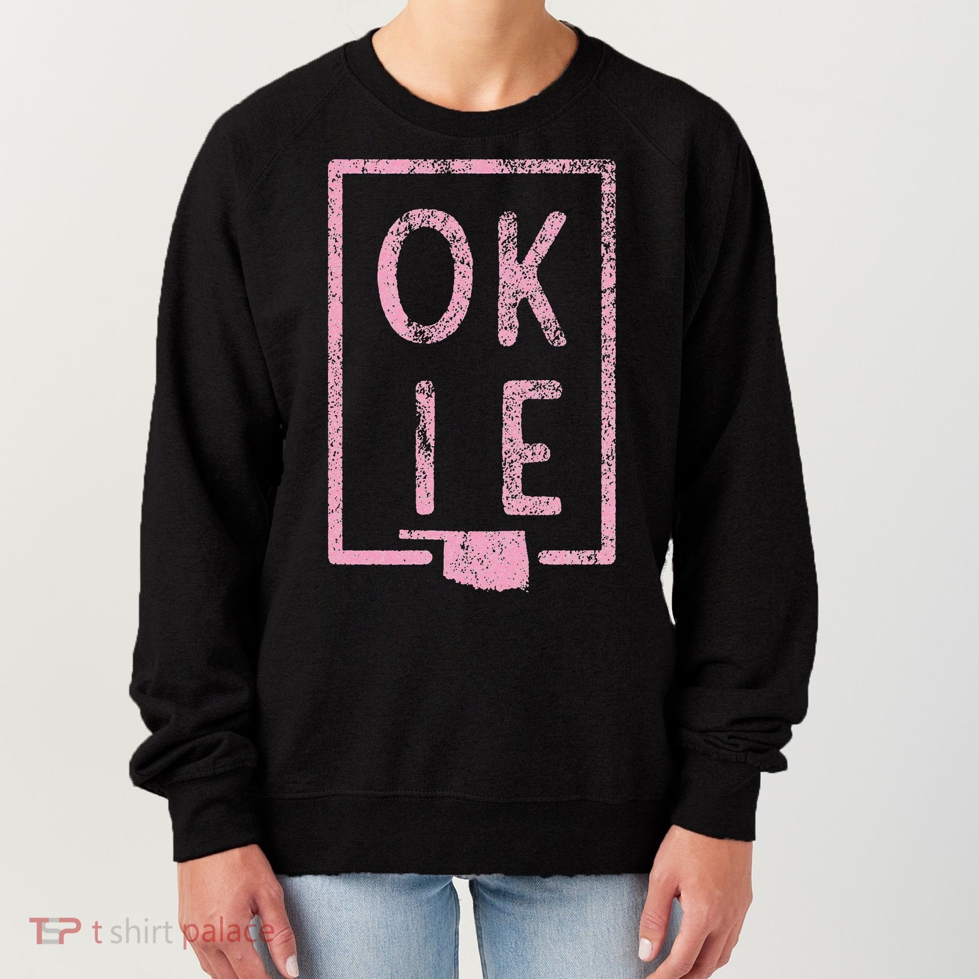 Pink State of Oklahoma Okie Women's Sweatshirt
