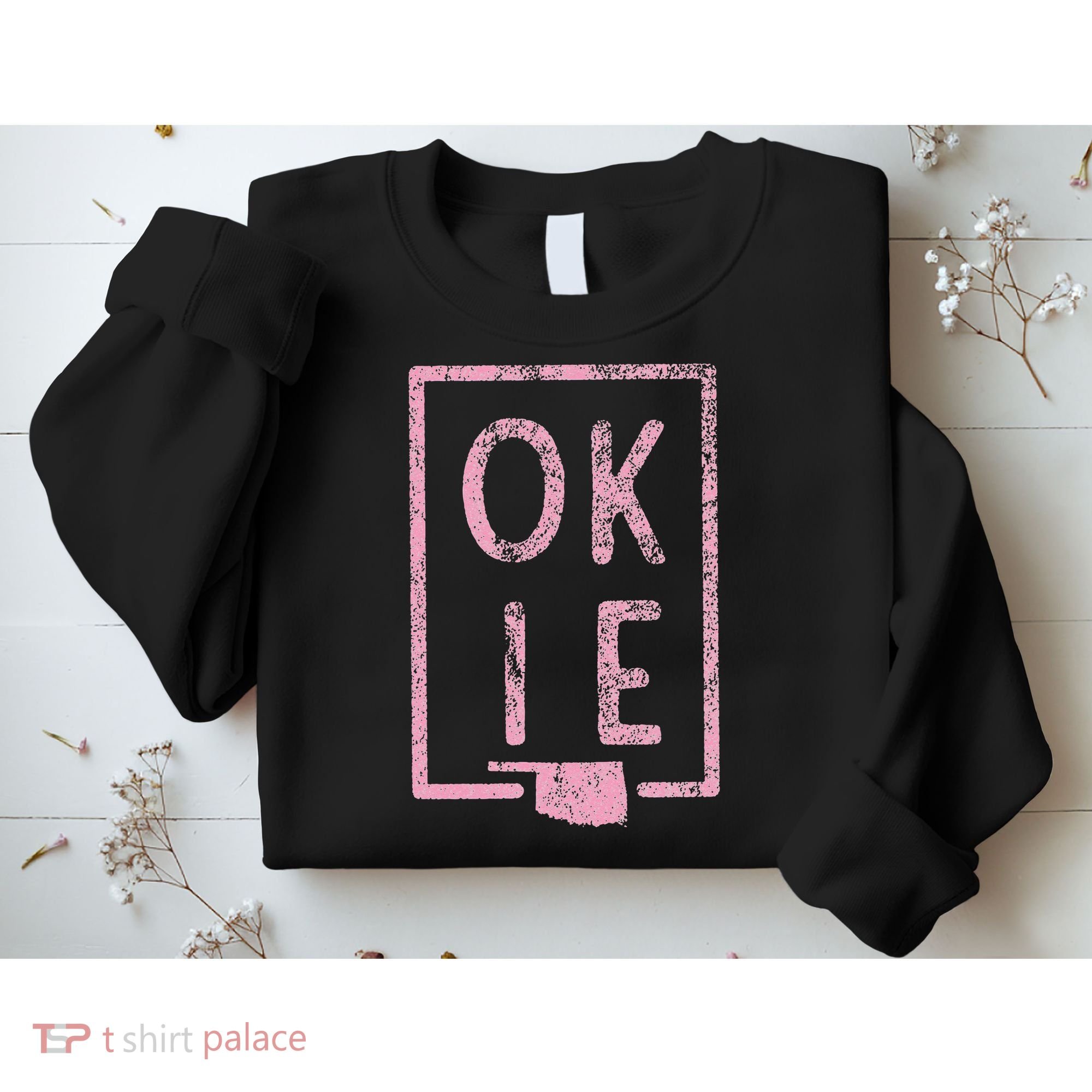 Pink State of Oklahoma Okie Sweatshirt