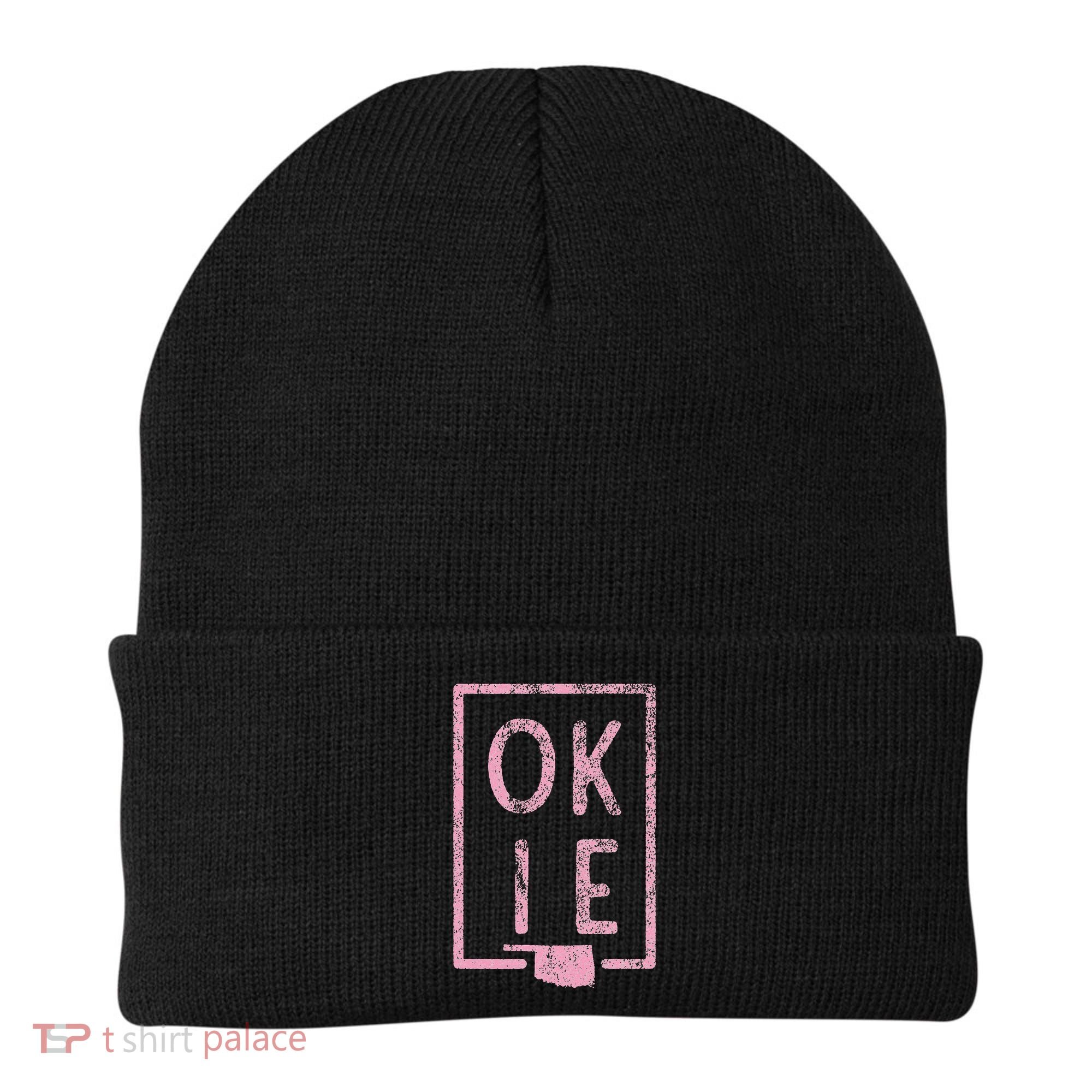 Pink State of Oklahoma Okie Beanie