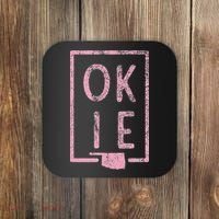 Pink State of Oklahoma Okie Coaster thumb 0