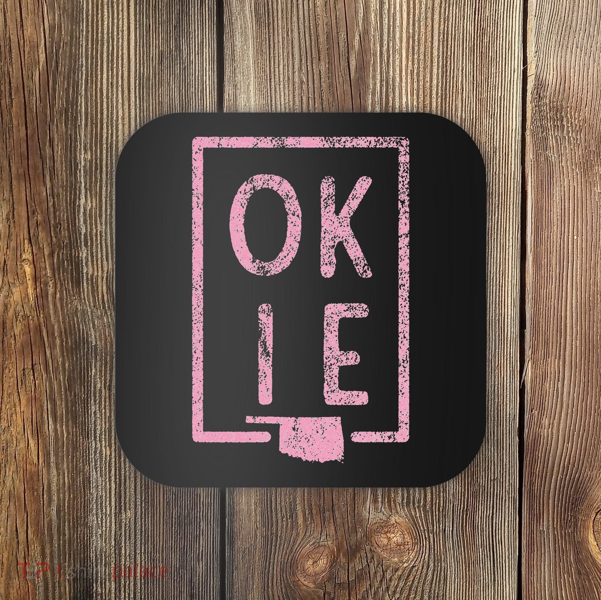 Pink State of Oklahoma Okie Coaster