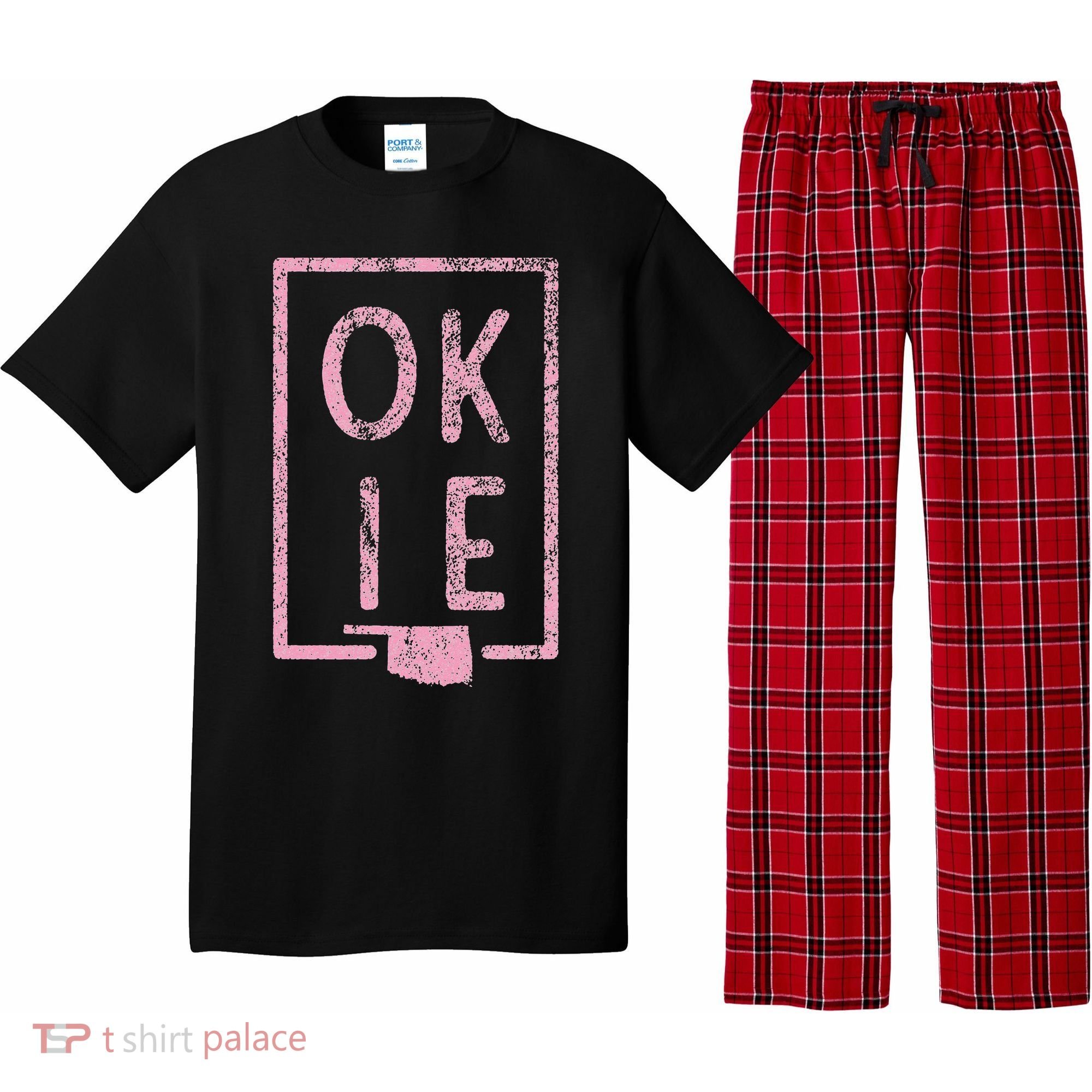 Pink State of Oklahoma Okie Pajama Set