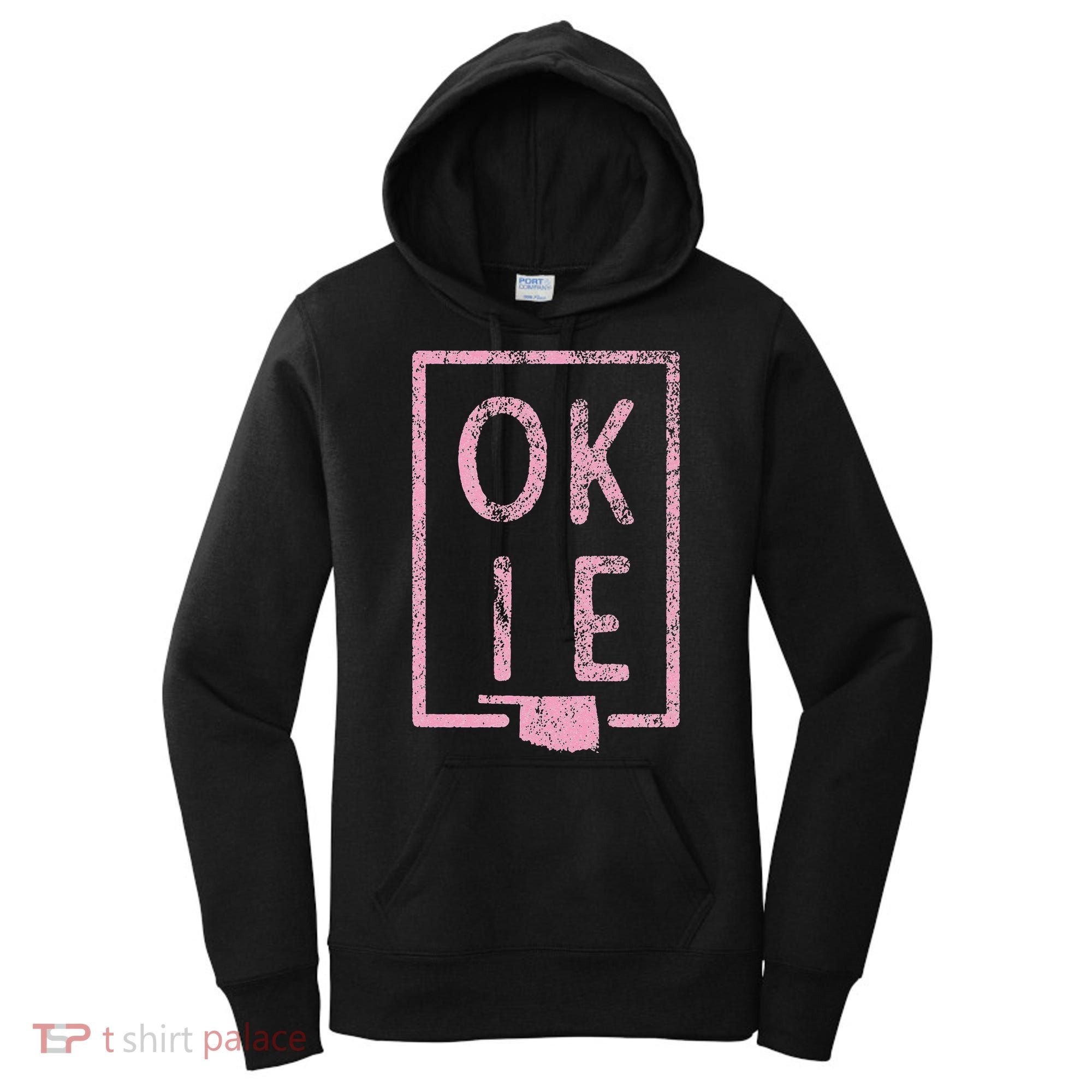 Pink State of Oklahoma Okie Women's Hoodie