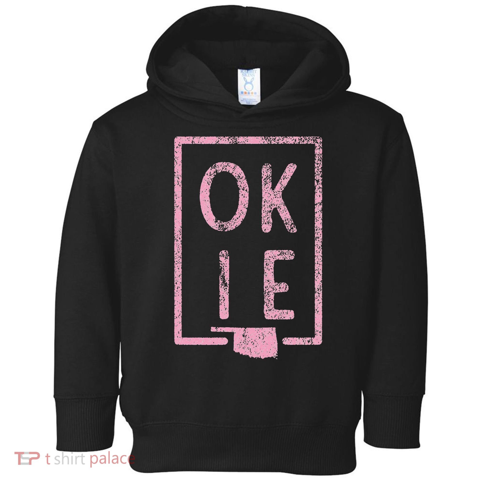 Pink State of Oklahoma Okie Toddler Hoodie