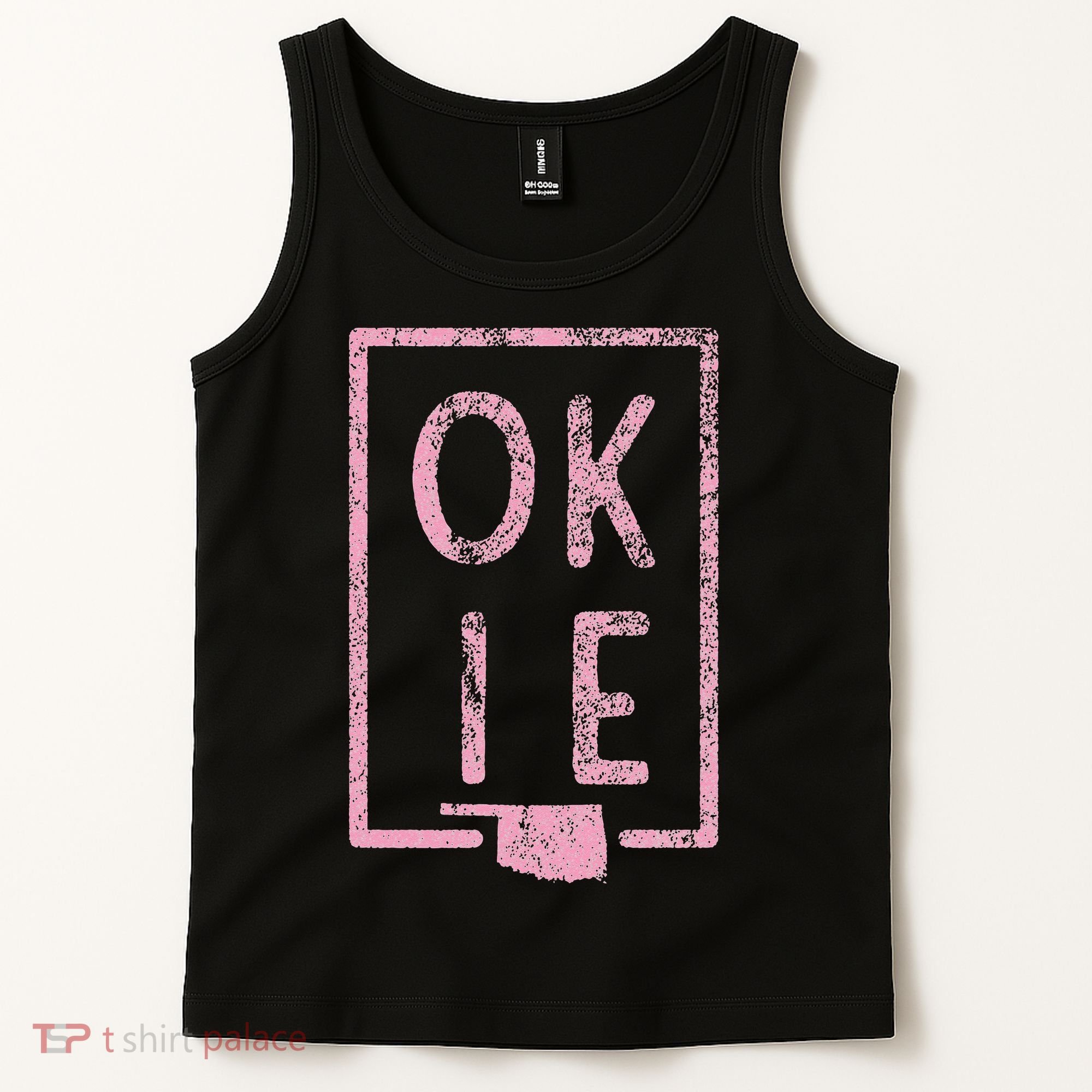 Pink State of Oklahoma Okie Tank Top