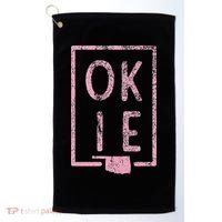 Pink State of Oklahoma Okie Golf Towel thumb 0