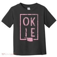 Pink State of Oklahoma Okie Toddler T-Shirt thumb 0