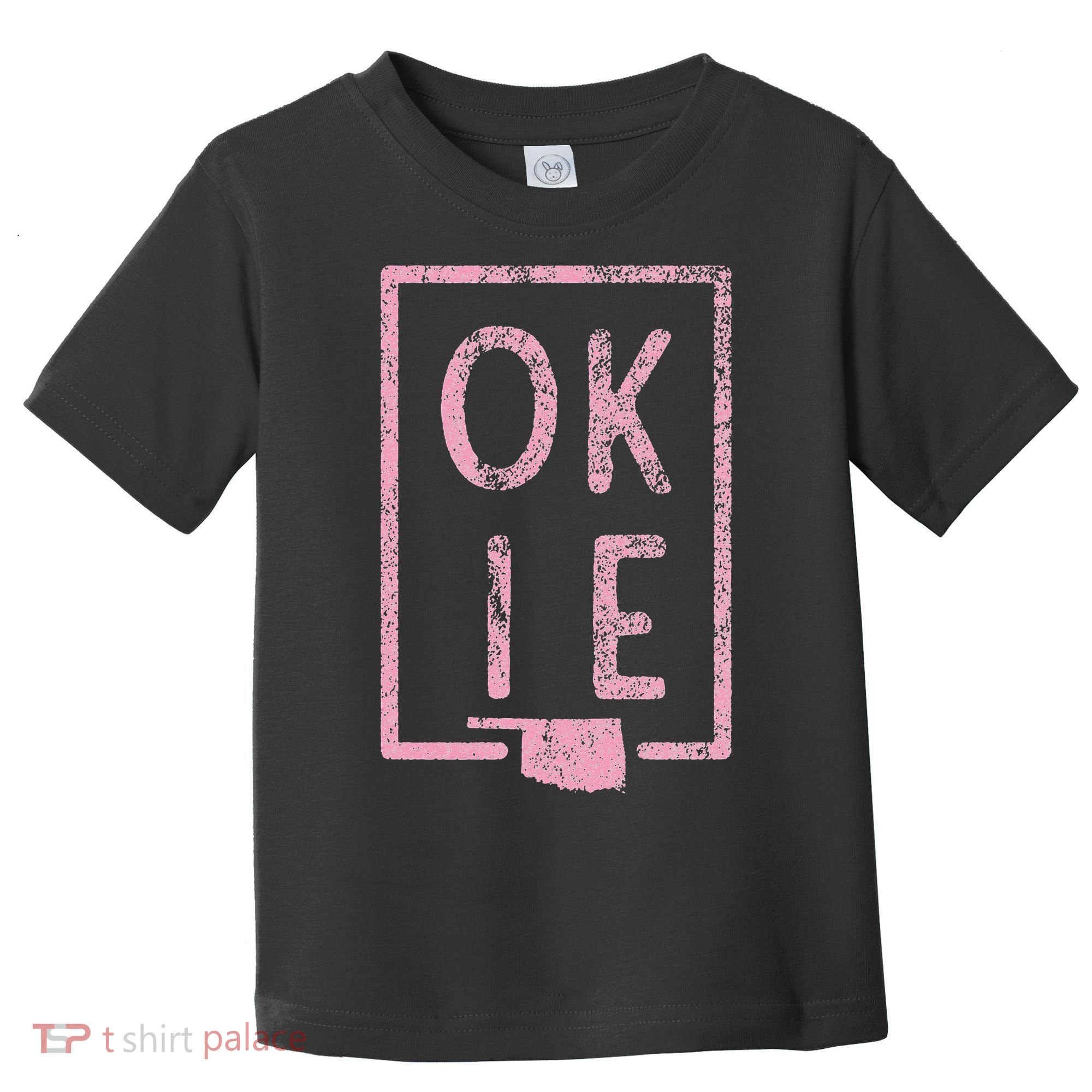 Pink State of Oklahoma Okie Toddler T-Shirt