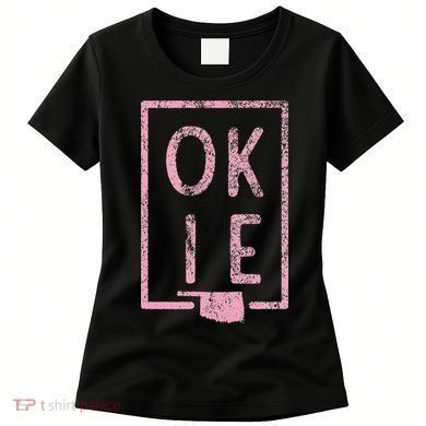 Pink State of Oklahoma Okie Women's T-Shirt